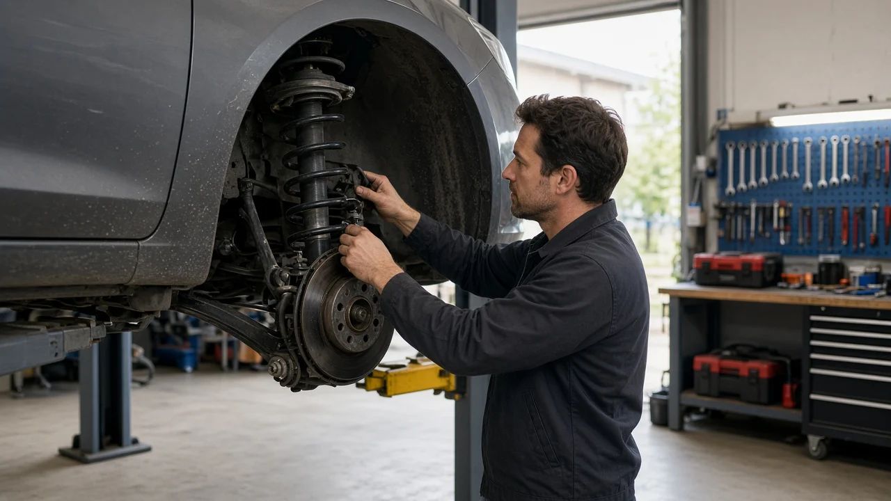 Shocks and struts suspension inspection in Colonia auto shop